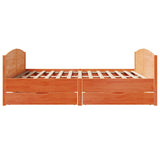 Letto senza Materasso Marrone Cera 180x200 cm in Legno di Pino