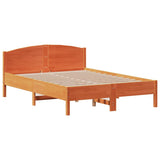 Letto senza Materasso Marrone Cera 150x200 cm in Legno di Pino