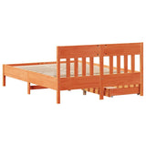 Letto senza Materasso Marrone Cera 120x200 cm in Legno di Pino