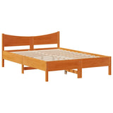 Giroletto Cassetti Marrone Cera 135x190 cm Legno Massello Pino
