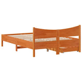 Giroletto Cassetti Marrone Cera 120x190 cm Legno Massello Pino