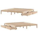 Giroletto con Cassetti 180x200 cm in Legno Massello di Pino