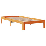 Giroletto Cassetti Marrone Cera 90x200 cm Legno Massello Pino