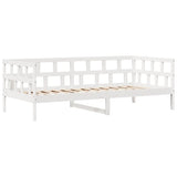Dormeuse con Cassetti Bianco 90x200 cm Legno Massello di Pino
