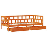 Divano Letto con Cassetti senza Materasso 90x200 cm Legno