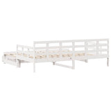 Letto Estraibile con Cassetti senza Materasso Bianco 80x200 cm