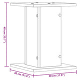 Supporti Altoparlanti 2 pz Bianchi 30x30x40cm Legno truciolato