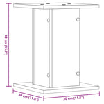 Supporti Altoparlanti 2 pz Bianchi 30x30x40cm Legno truciolato