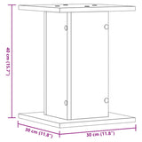 Supporti Altoparlanti 2 pz Bianchi 30x30x40cm Legno truciolato
