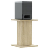 Supporti Altoparlanti 2 pz Rovere 30x30x40 cm in truciolato