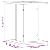 Supporti Altoparlanti 2 pz Rovere 30x30x40 cm in truciolato