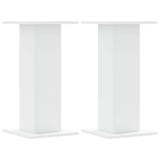 Supporti Altoparlanti 2 pz Bianchi 30x30x40cm Legno truciolato
