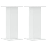 Supporti Altoparlanti 2 pz Bianchi 30x30x40cm Legno truciolato