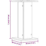 Supporti Altoparlanti 2 pz Bianchi 30x30x40cm Legno truciolato