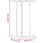 Supporti Altoparlanti 2 pz Bianchi 30x30x40cm Legno truciolato