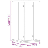 Supporti Altoparlanti 2 pz Bianchi 30x30x40cm Legno truciolato