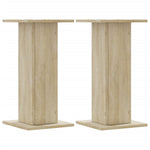 Supporti Altoparlanti 2 pz Rovere 30x30x40 cm in truciolato