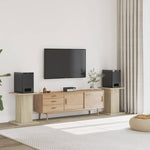 Supporti Altoparlanti 2 pz Rovere 30x30x40 cm in truciolato