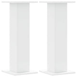 Supporti Altoparlanti 2 pz Bianchi 30x30x80cm Legno truciolato