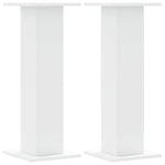 Supporti Altoparlanti 2 pz Bianchi 30x30x80cm Legno truciolato