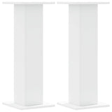 Supporti Altoparlanti 2 pz Bianchi 30x30x80cm Legno truciolato