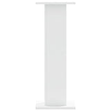 Supporti Altoparlanti 2 pz Bianchi 30x30x80cm Legno truciolato
