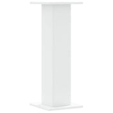 Supporti Altoparlanti 2 pz Bianchi 30x30x80cm Legno truciolato