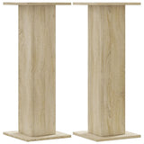 Supporti Altoparlanti 2 pz Rovere 30x30x80 cm in truciolato