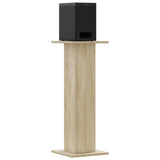 Supporti Altoparlanti 2 pz Rovere 30x30x80 cm in truciolato