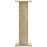 Supporti Altoparlanti 2 pz Rovere 30x30x80 cm in truciolato