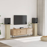 Supporti Altoparlanti 2 pz Rovere 30x30x80 cm in truciolato