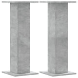 Supporti Altoparlanti 2 pz Grigio 30x30x80 cm Legno truciolato
