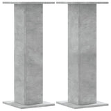 Supporti Altoparlanti 2 pz Grigio 30x30x80 cm Legno truciolato