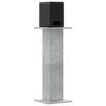 Supporti Altoparlanti 2 pz Grigio 30x30x80 cm Legno truciolato
