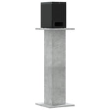 Supporti Altoparlanti 2 pz Grigio 30x30x80 cm Legno truciolato