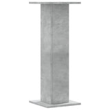 Supporti Altoparlanti 2 pz Grigio 30x30x80 cm Legno truciolato
