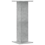 Supporti Altoparlanti 2 pz Grigio 30x30x80 cm Legno truciolato