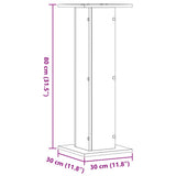 Supporti Altoparlanti 2 pz Grigio 30x30x80 cm Legno truciolato