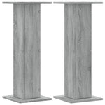Supporti Altoparlanti 2 pz Grigio 30x30x80 cm in truciolato