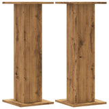 Supporti Altoparlanti 2 pz Rovere 30x30x80 cm in truciolato