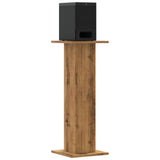 Supporti Altoparlanti 2 pz Rovere 30x30x80 cm in truciolato