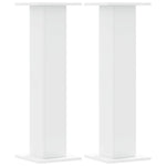 Supporti Altoparlanti 2 pz Bianchi 30x30x95cm Legno truciolato