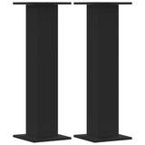 Supporti Altoparlanti 2 pz Neri 30x30x95cm in Legno truciolato