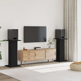 Supporti Altoparlanti 2 pz Neri 30x30x95cm in Legno truciolato