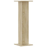 Supporti Altoparlanti 2 pz Rovere 30x30x95 cm in truciolato