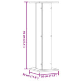 Supporti Altoparlanti 2 pz Rovere 30x30x95 cm in truciolato
