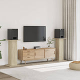 Supporti Altoparlanti 2 pz Rovere 30x30x95 cm in truciolato