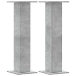 Supporti Altoparlanti 2 pz Grigio 30x30x95 cm Legno truciolato