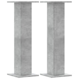 Supporti Altoparlanti 2 pz Grigio 30x30x95 cm Legno truciolato