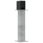 Supporti Altoparlanti 2 pz Grigio 30x30x95 cm Legno truciolato